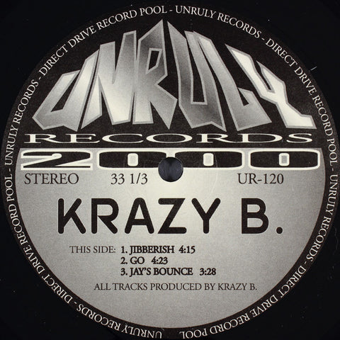 Krazy B...Jibberish Vinyl EP - Original Pressing - Mint