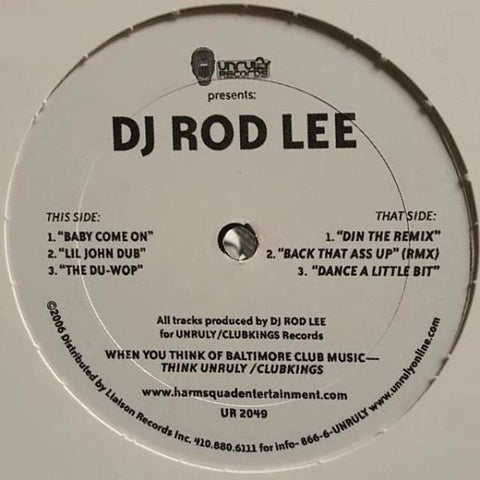 Rod Lee...Baby Come On Vinyl EP - Original Pressing